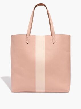MADEWELL- The Paintstripe Transport Tote Sheer Pink Stripe